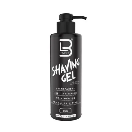 L3VEL3 Transparent Shaving Gel Ice 500ml