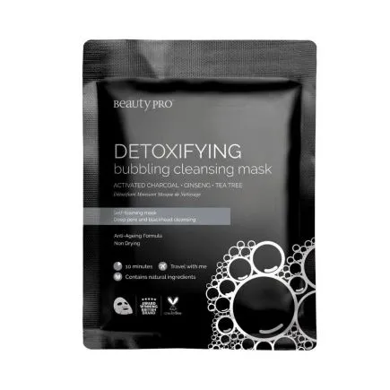 BeautyPro Bubbling Cleansing Sheet Mask with Activated Charcoal 20ml
