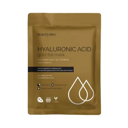 BeautyPro Hyaluronic Acid Gold Foil Mask 25ml