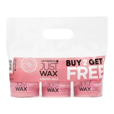 Just Wax Crème Wax Three Pots of 450g