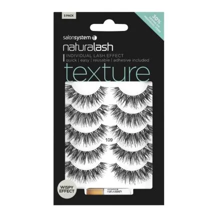 Salon System Naturalash 109 Black Texture Multipack (X5)