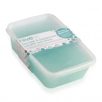 Hive Of Beauty Tea Tree & Peppermint Paraffin Wax Block 450g