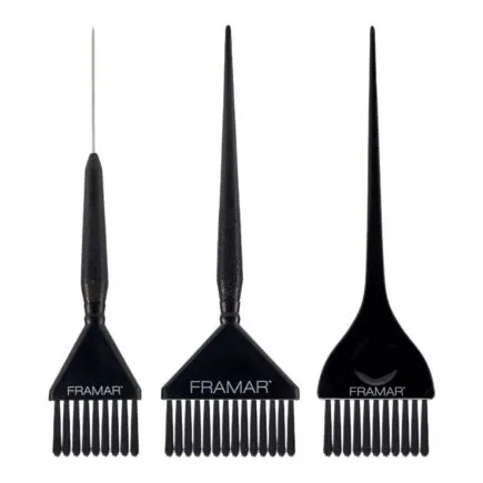 Framar Family Pack Brush Set Black - 3 Pack