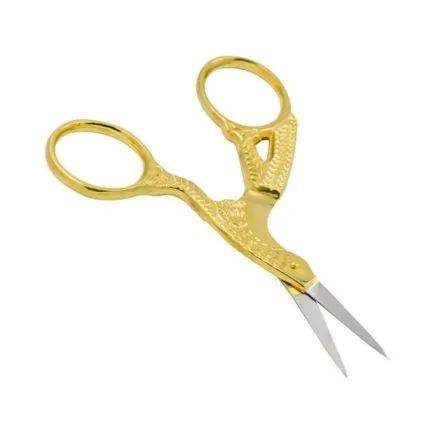 Stork Manicure Scissors Nail Tip Cutter, Gold