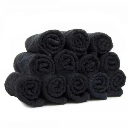 Aztex Hairdressing Towels Black (Chlorine Resistant) - 12 Pack