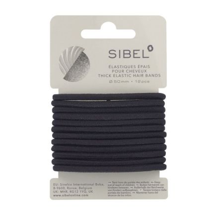 Sibel Black Thick Hair Ties