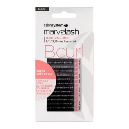 Salon System Marvelash B Curl Lashes 0.20 Assorted Black