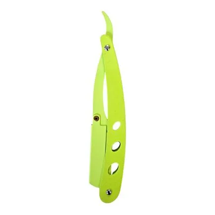 BarberBro. Stainless Steel Straight Razor - Lime Green
