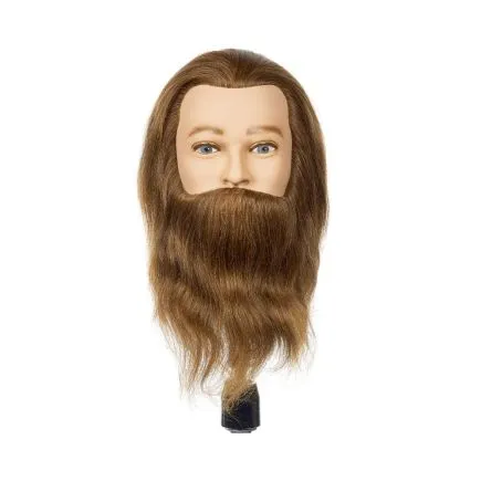 Sibel Training Head Leif Beard & Mustache Blonde 20-25cm