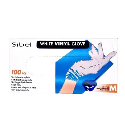 Sibel Clear Vinyl Gloves Medium - 100 Pack