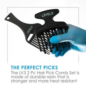 L3VEL3 Hair Pick Combset