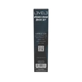 L3VEL3 Wooden Round Brush Set