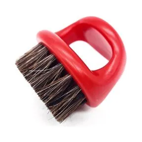 BarberBro. Boar Bristle Knuckle Fade Brush - Red