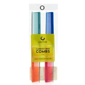 Colortrak Carbon Fiber Pin Tail Combs 4 Pack