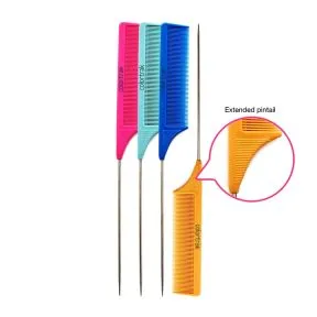 Colortrak Carbon Fiber Pin Tail Combs 4 Pack