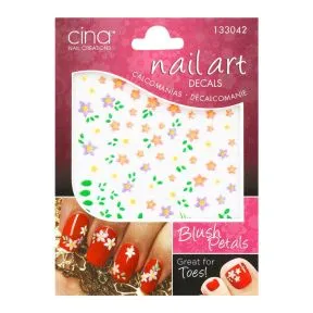 Cinapro Nail Creations Nail Art Blush Petals Decals