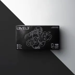 L3VEL3 Professional Nitrile Gloves Black - 100 Pack
