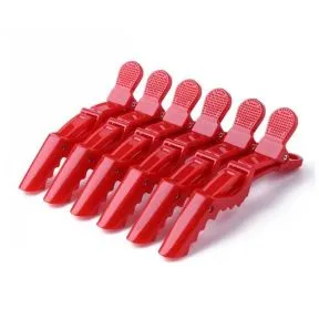 BarberBro. Croc Clips 6 Pack - Red
