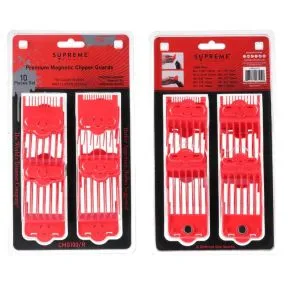 Supreme Trimmer Magnetic Guards For Clippers - Red