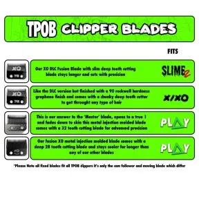 TPOB XO Combo Blade - Fusion Fade & Taper Blade with Black Diamond Carbon Coating