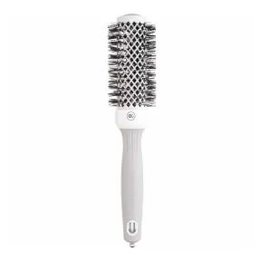 Olivia Garden Expert Blowout Round Hair Brush Shine White & Grey 35mm