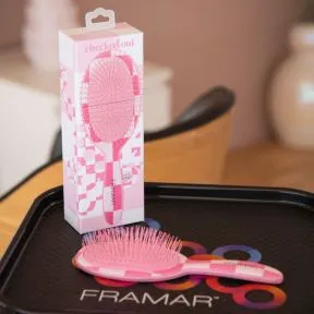 Framar Checked Out Pink - Detangle Brush