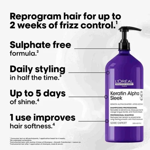 L'Oréal Professionnel Serie Expert Keratin Alpha Sleek Shampoo 1500ml