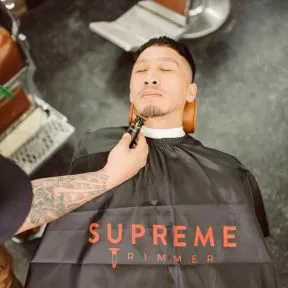 Supreme Trimmer Barber Cape - Red Logo