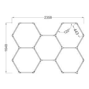 BarberBro. Hex LED Lighting - 5 Hex Kit