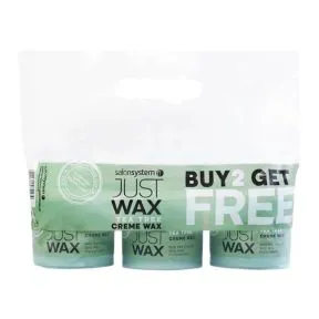 Salon System Just Wax Tea Tree Crème Wax 450g - 3 Pack
