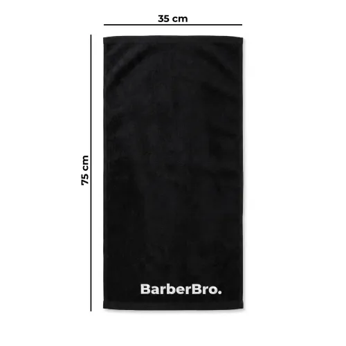 BarberBro. Premium Black Cotton Barber Towel 35cm x 75cm