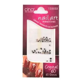 Cinapro Nail Creations Nail Art Clear Crystal Assorted Stones Pack of 60