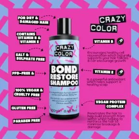 Crazy Color Bond Restore Shampoo 250ml