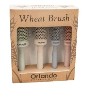 Crewe Orlando Wheat Brush - Ionic Heat Retainer Box Set