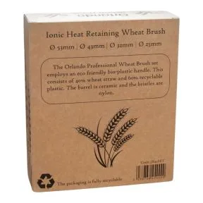 Crewe Orlando Wheat Brush - Ionic Heat Retainer Box Set