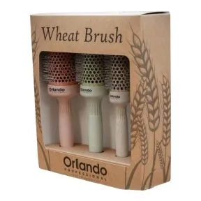 Crewe Orlando Wheat Brush - Ionic Heat Retainer Box Set