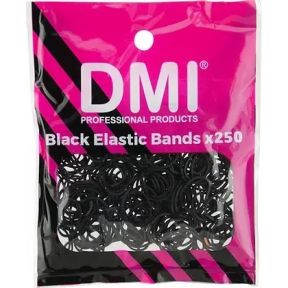 DMI Black Elastic Bands 250 Pack