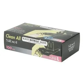 Sibel Black Nitrile Gloves 100 Pack