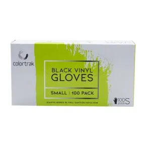Colortrak Black Vinyl Disposable Gloves 100 Pack