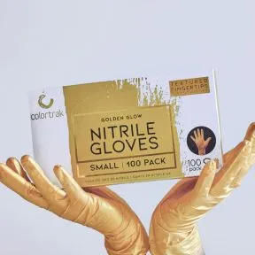Colortrak Luminous Collection Nitrile Gloves Golden Glow - Small