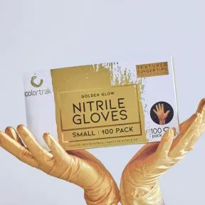 Colortrak Luminous Collection Nitrile Gloves Golden Glow - Medium