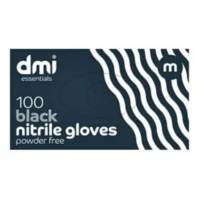 DMI Powder Free Nitrile Gloves Black - 100 Pack