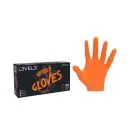 L3VEL3 Professional Nitrile Gloves Medium Orange - 100 Pack